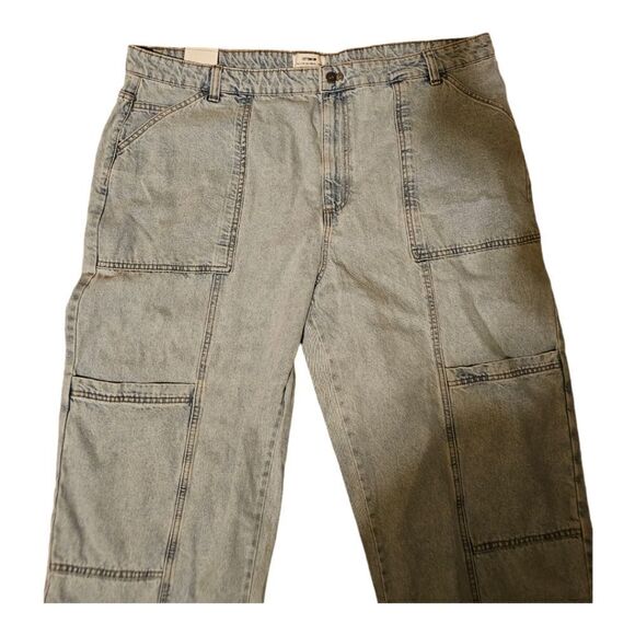 COTTON ON Utility Straight Leg Denim Jeans - Size 18 - Picture 3 of 9